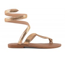 (image for) Thong wrap up sandal laminated leather F0817888-0150 coral blu